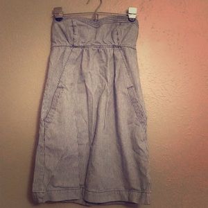 Denim strapless dress
